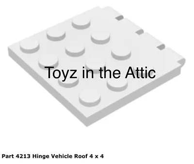 Lego 1x 4213 White Hinge Vehicle Roof 4 X 4 6932 Futuron • $7.40