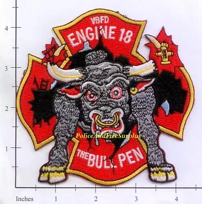 Virginia - Virginia Beach Engine 18 Ladder 8 VA Fire Dept Patch - Eight Ball • $3.99