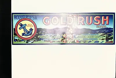 Vintage Fruit Crate Label - Gold Rush Brand - 1950's • $9.99