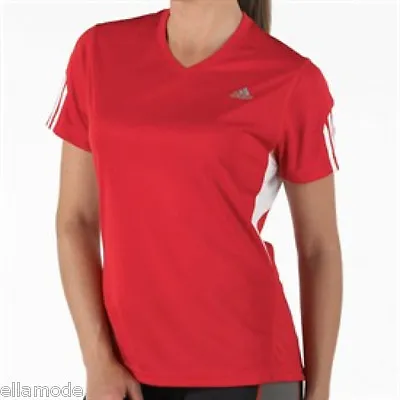 £9.90 • Buy Adidas Response Red White Running Gym T Shirt Top 60% Off Free UK Shipping BNWT