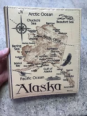 NEW Alaska Photo Album Embossed Map Faux Leather Photo Safe & Acid Free 4x6 • $19.99