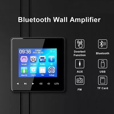 Bluetooth Wall Amplifier USB Tablet Durable HD Screen Music Background System • £104.46