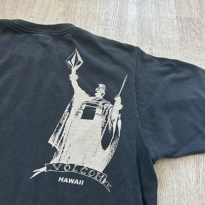 Volcom Hawaii Vintage T-Shirt Mens Large Kamehameha Stone Hawaiian Islands Black • $10.95