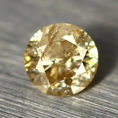 0.100 Ct Very Rare Round Cut Light Yellow 100% Natural Loose Unheated Diamond !! • $44.99