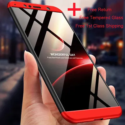 360° Shockproof Case Cover For Huawei Y6 Y7 2018 Y9 Prime 2019 +Tempered Glass • £5.95