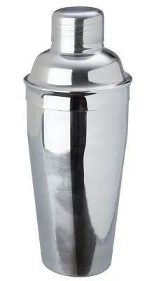 £10.95 • Buy Cocktail Shaker Deluxe Style Stainless Steel 3 Piece Built In Strainer 750ml 