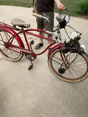 Vintage 1960's Columbia Newsboy Special Balloon Tire Motorized Bicycle Whizzer • $799