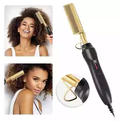 Hair Straightener Hot Iron Comb With Adjustable Ceramic Heat Technology Curler • $19.95