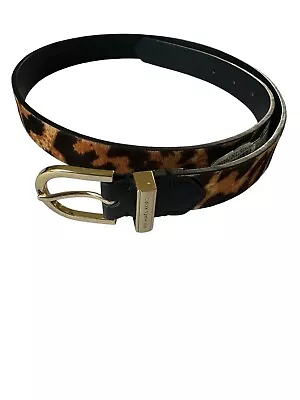 NWOT Michael Kors Womens Small Genuine Calf Hair Leopard Print Belt #2218 • $22.77