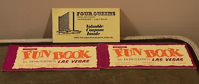 Downtown LAS VEGAS Fun Book FOUR QUEENS Coupon Booklet Hotel CASINO • $7.50