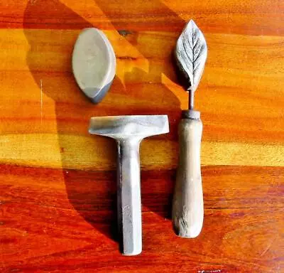 Rare Vintage Millinery Leaf Flower Iron Tool Mold Brass Antique Set Cutter #5 • $245