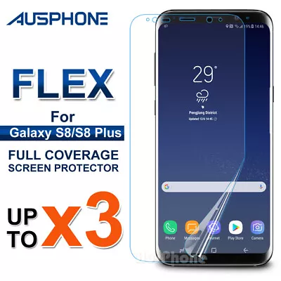 3x Galaxy S8 S8 Plus Flex Full Coverage Soft TPU Screen Protector For Samsung • $2.95