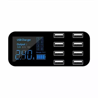 Car Charger 8 Port Fast Multi USB LCD Display 12V Phone Hub For Tablet DVR • $22