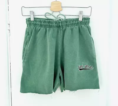 Iets Frans Green Cut Off Cotton Shorts - Size S - Women • £4.99