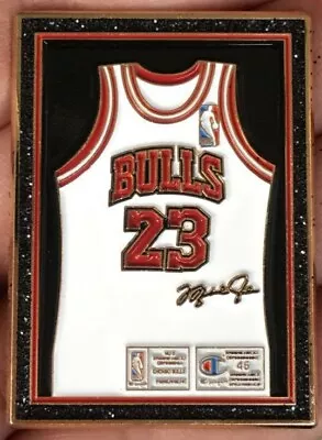 Chicago Bulls Michael Jordan White Retired Jersey 3-D Frame Lapel Pin 1994 1.75  • $55