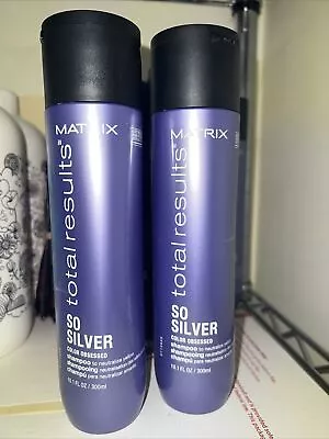 Matrix Total Results 💥So Silver Color Obsessed Shampoo 10.1 Oz -  Pack Of 2 • $25.14