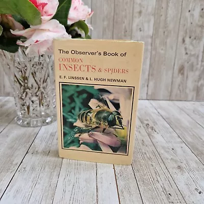 1973 The Observer's Book Of Common Insects & Spiders Pocket Size Reference Book • £8.99