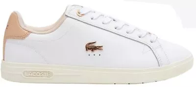 £77.99 • Buy Womens Leather Trainers Lacoste Graduate 222 2 White Light Pink