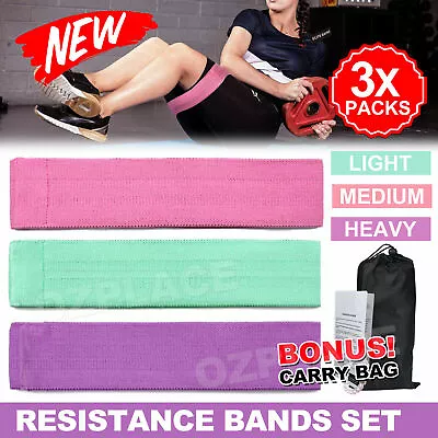 Resistance Booty Bands Fabric Heavy Strength Hip Circle Workout Exercise & Bag • $11.95