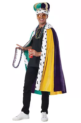 Mardi Gras Cape & Crown Set Adult Costume Kit • $40.45