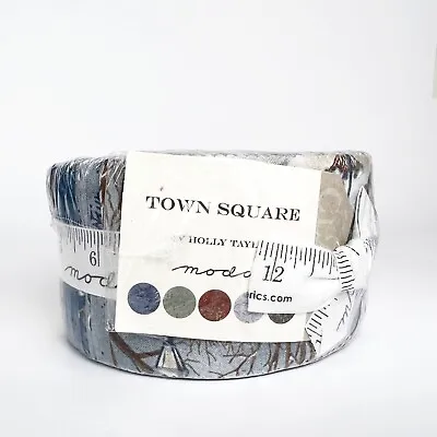 Moda TOWN SQUARE By Holly Taylor JELLY ROLL 40 Strips Quilt Fabric Cotton 6630JR • $75