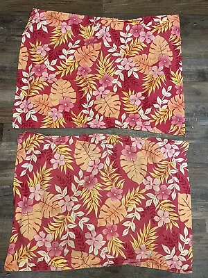 2 Vtg Dean Miller Surf Standard Shams Pink Tropical Hawaiian • $23.99