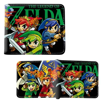 TRIFORCE HEROES The Legend Of Zelda 4 In. Bi Fold Wallet (Anime Credit Card) • $11.20