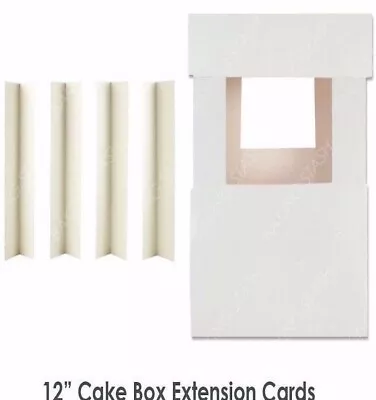 Cake Box Corner Extension  Cards ~100 For £12.99 12.5 /31cm Inc P&p ~ BARGAIN ~  • £3.60