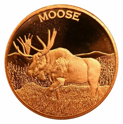 1 Oz Copper Round - Moose • $2.75