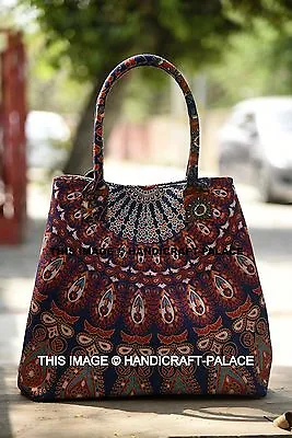 Women's Mandala Shoulder Bag Handbag Messenger Tote Indian Cotton Handmade Bag • $38.49