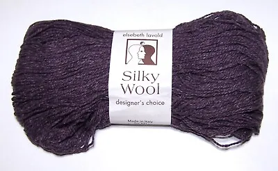 10 Skeins Of Elsebeth Lavold SILKY WOOL Silk & Wool Knitting Yarn #97 PURPLE • $79