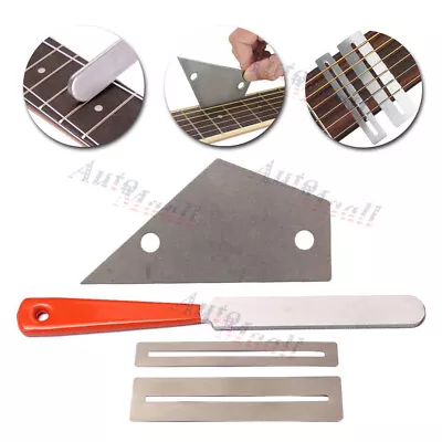 $8.58 • Buy Guitar Fret Crowning File Leveling Tool Rocker Fretboard Protectors Guard Set