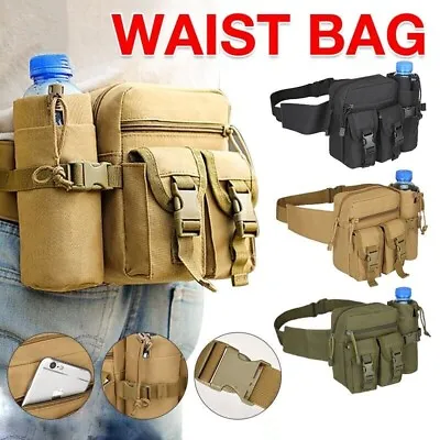 Utility Tactical Waist Fanny Pack Pouch Military Camping Hiking Outdoor Belt Bag • £9.56