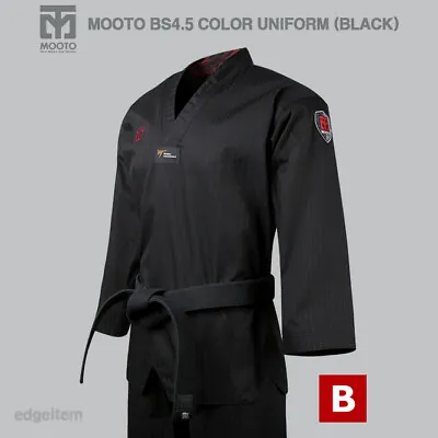 MOOTO BS4.5 Black Color V Neck Uniform WT Taekwondo Demonstration Team Dobok • $72.80