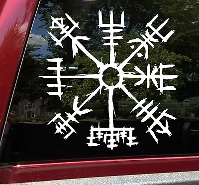 Viking Compass Vinyl Decal V10 - Vegvisir Way Sign Post Norse Mythology Die Cut • $5.99