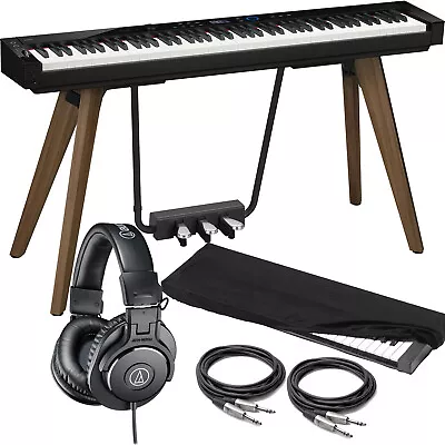 Casio Privia PX-S7000 88-Key Keyboard Black Cover ATH-M30X Cables • $2499