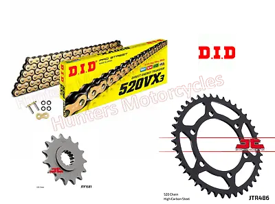 Yamaha YZF R6 DID Gold X-Ring 520 Chain And JT Sprockets Kit Set 2006 To 2019 • $121.80