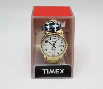 Timex Analog Quartz Mens Watch Stretch Band Indiglo WR 30m • $24.99