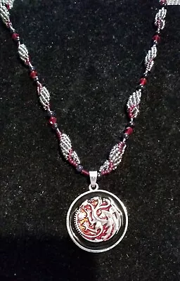 Handmade Game Of Thrones Themed Beaded Necklace Mother Of Dragons Christmas Pres • £10