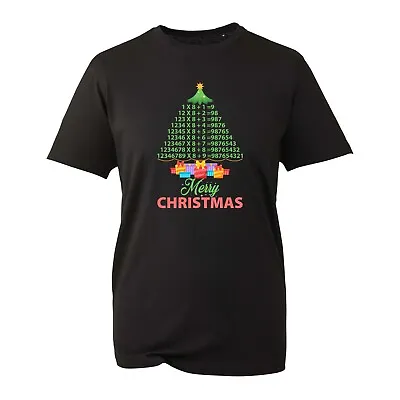 Merry Christmas Tree T-Shirt Funny Novelty Maths Tree Xmas Gift Unisex Tee Top • £8.99