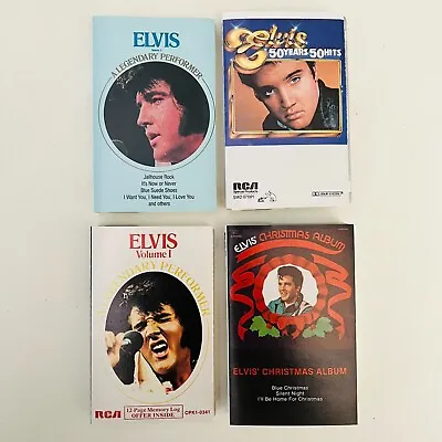 Elvis Presley - Lot Of 4 Cassettes - 50 Years 50 Hits + Legendary + Christmas • $17.41