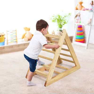 £59.49 • Buy Kids Climbing Triangle Ladder Toddler Wooden Training Equipment Indoor & Outdoor