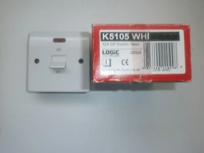 £13.99 • Buy Mk K5105whi 32a Double Pole Switch And Neon