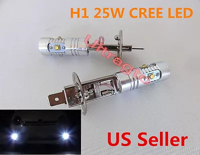 2x H1 25w High Power Bright 5-cree Led Light Lamp Bulb Projector Fog Drl Light • $11.99
