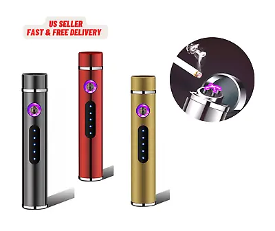 Dual Arc Plasma Electric Lighter USB Rechargeable Portable Smoking Lighters Gift • $8.99