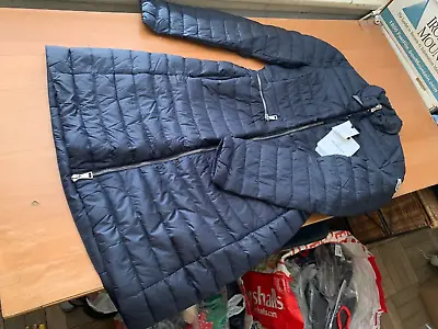 Authentic Moncler NWT $1275 Agatelon Lightweight Quilted Down Coat  Navy Size 1 • $799.99