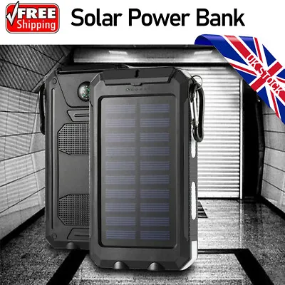 Portable Power Station Solar Panel Generator Kit Camping Power Bank Light System • £10.99