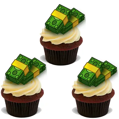 30 Money Bundle Of Bank Notes Premium Edible Stand Up Rice Wafer Cake Toppers D1 • £6.87