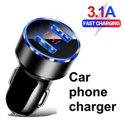 Fast Car Phone Usb Dual Charger 12v 2 Port Adapter Socket  • £5.30