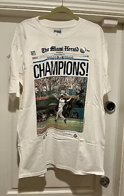 NWT Vintage 1997 Miami Herald Florida Marlins World Series Champions Size XL • $38